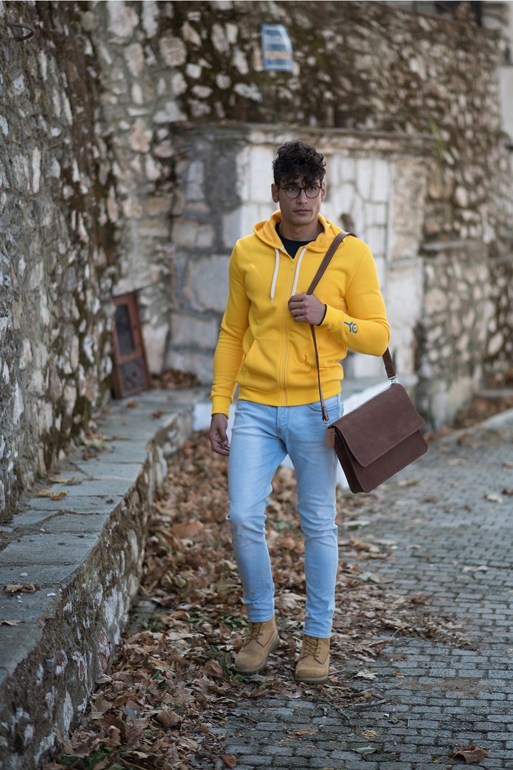 HANDMADE LEATHER BROWN MESSENGER BAG