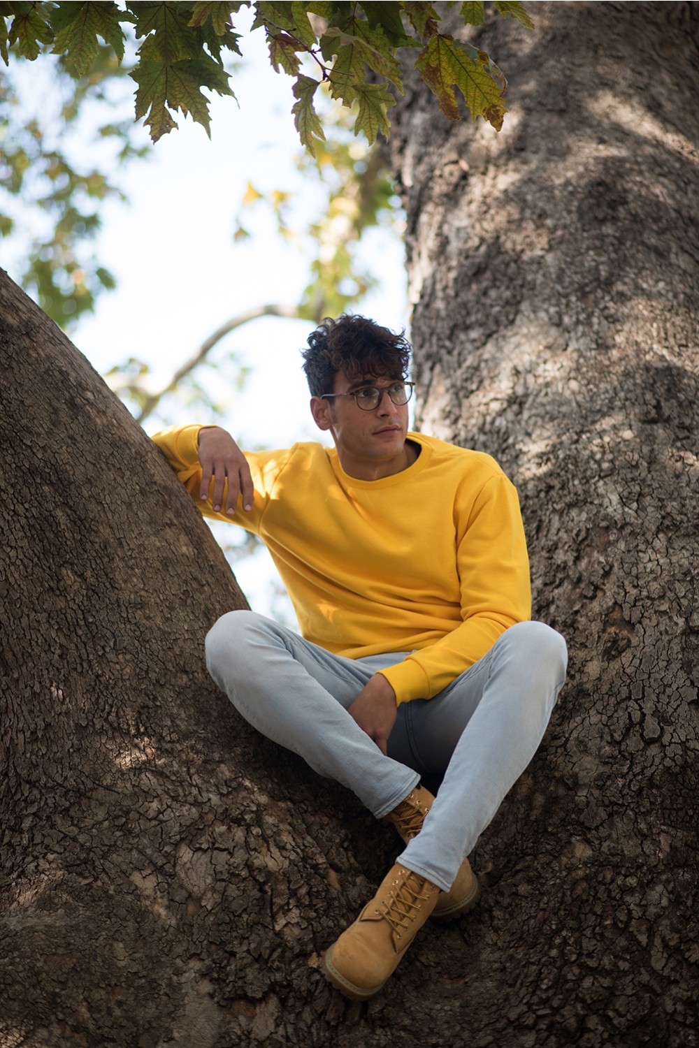 MEN'S SUNSHINE YELLOW CREWNECK SWEATSHIRT