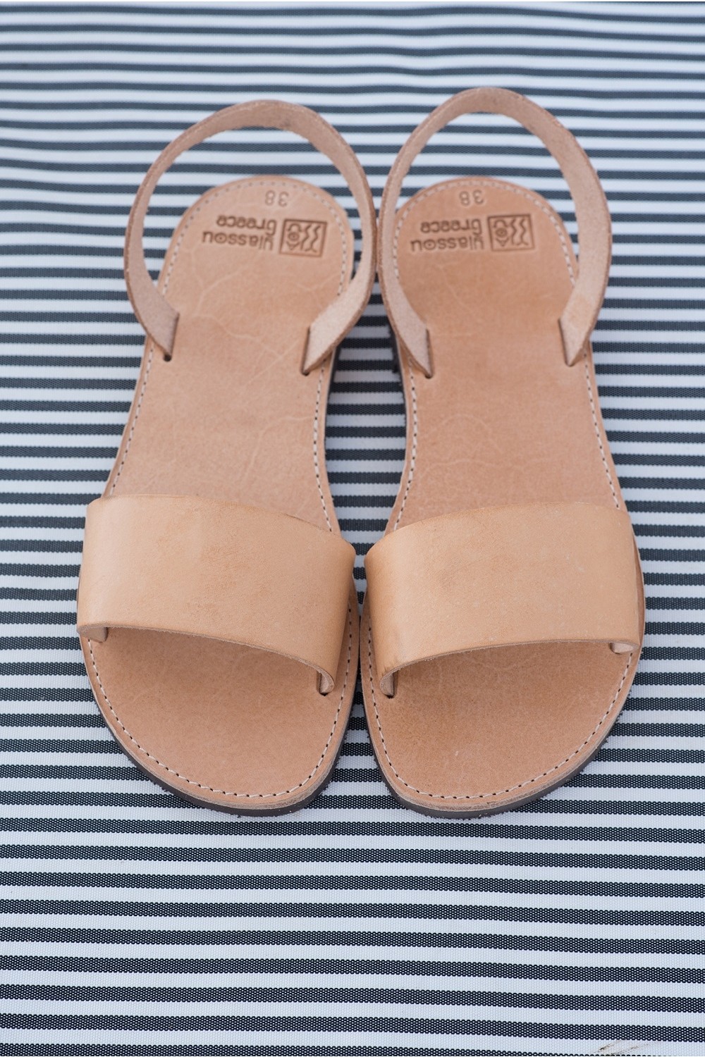 WOMEN'S LEATHER "SLIDE SANDALS" 