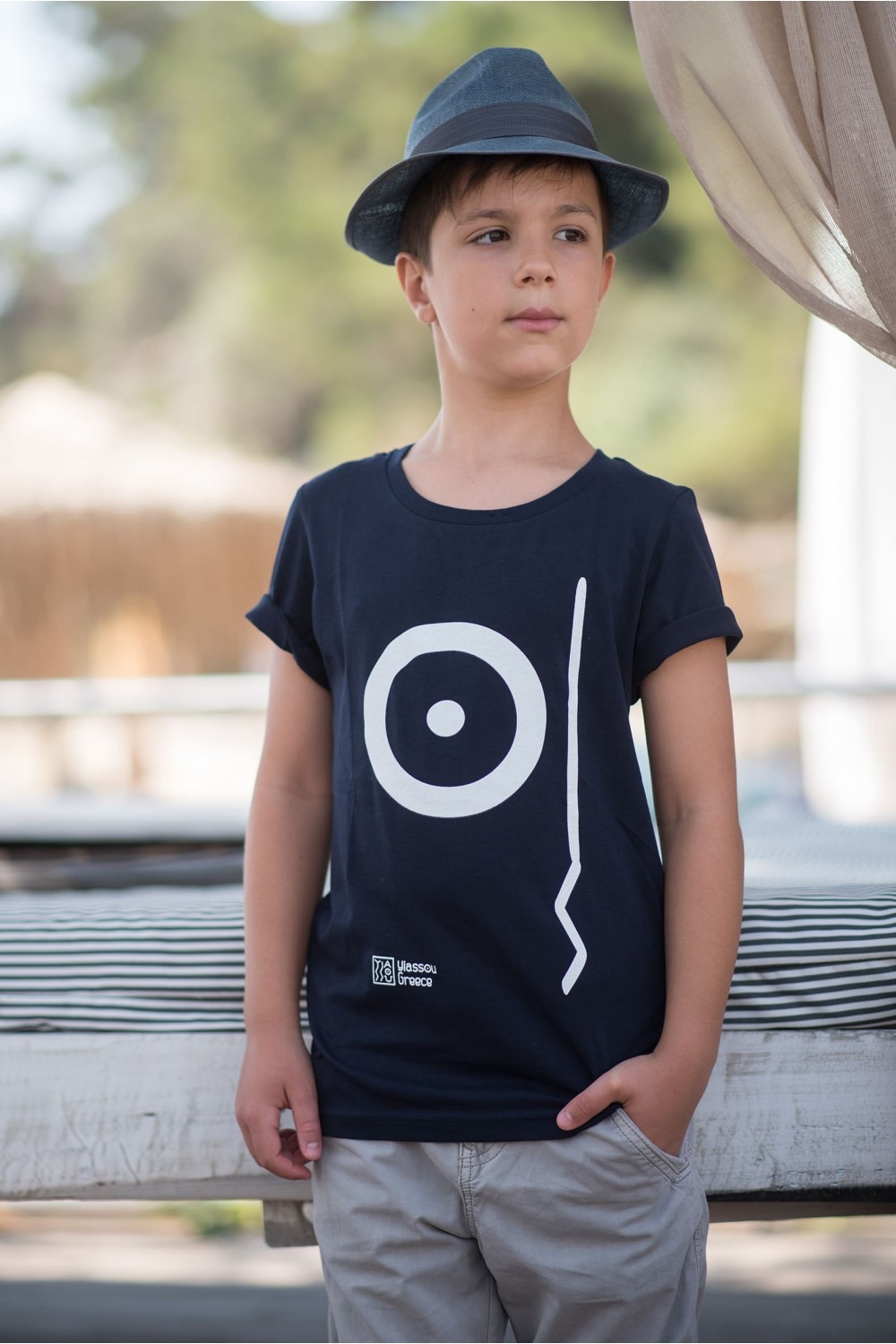 KID'S T-SHIRT "PROSOPO" BLUE