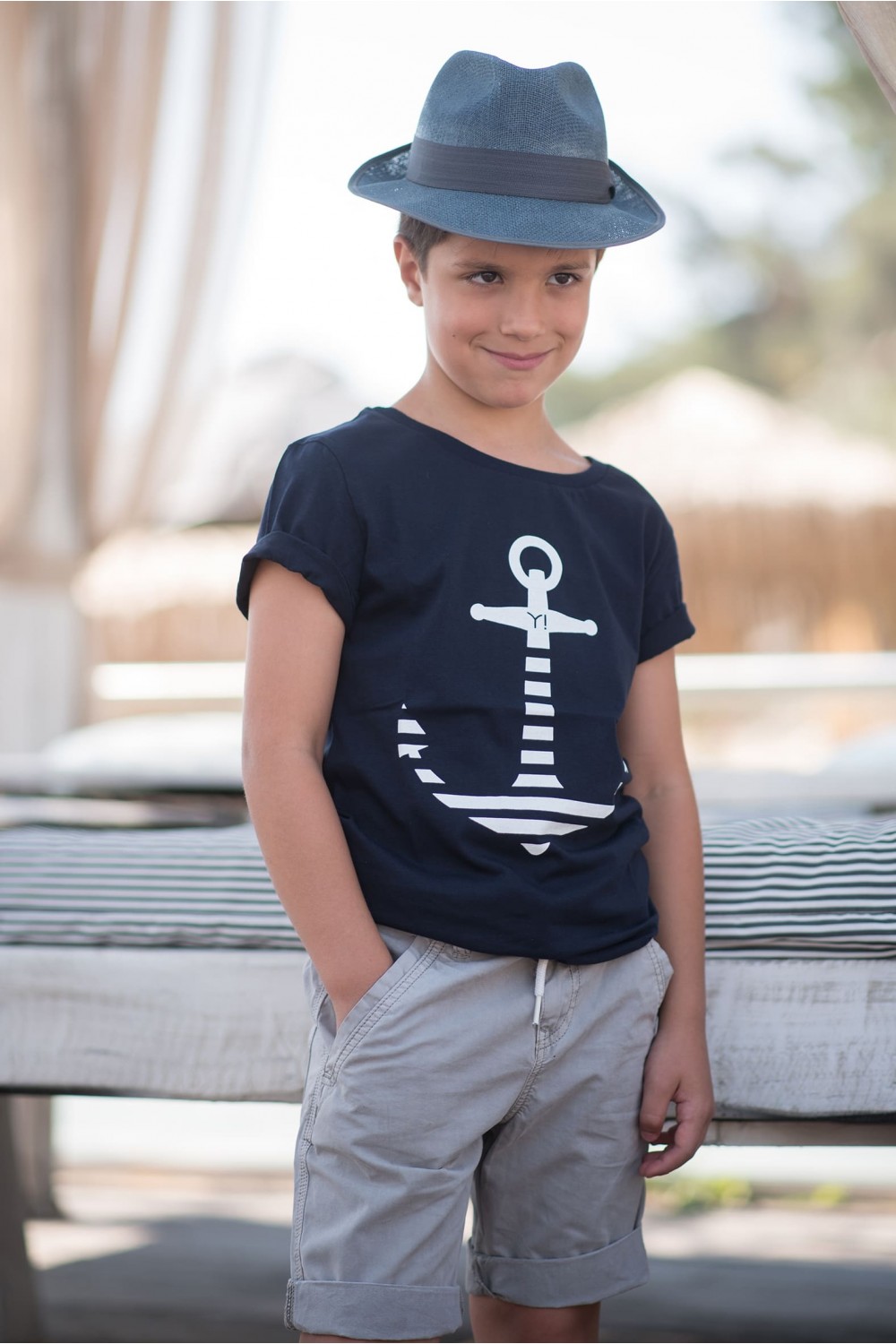 KID'S T-SHIRT "ANCHOR" BLUE