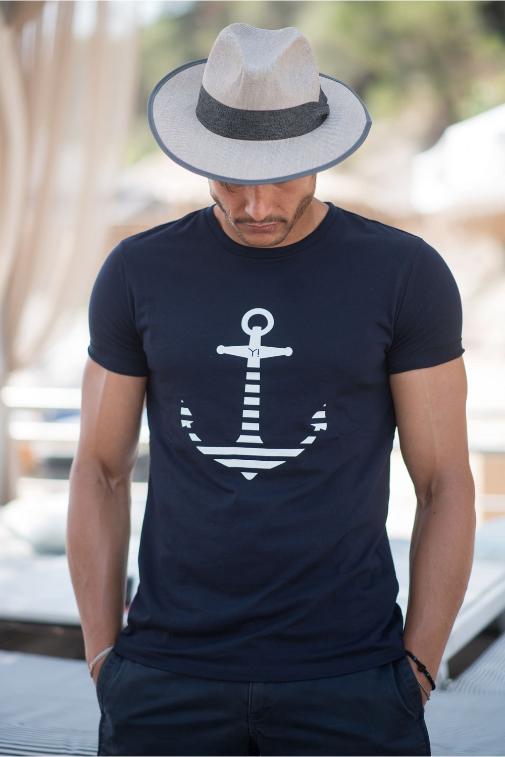 MEN'S T-SHIRT "ANCHOR" NAVY BLUE