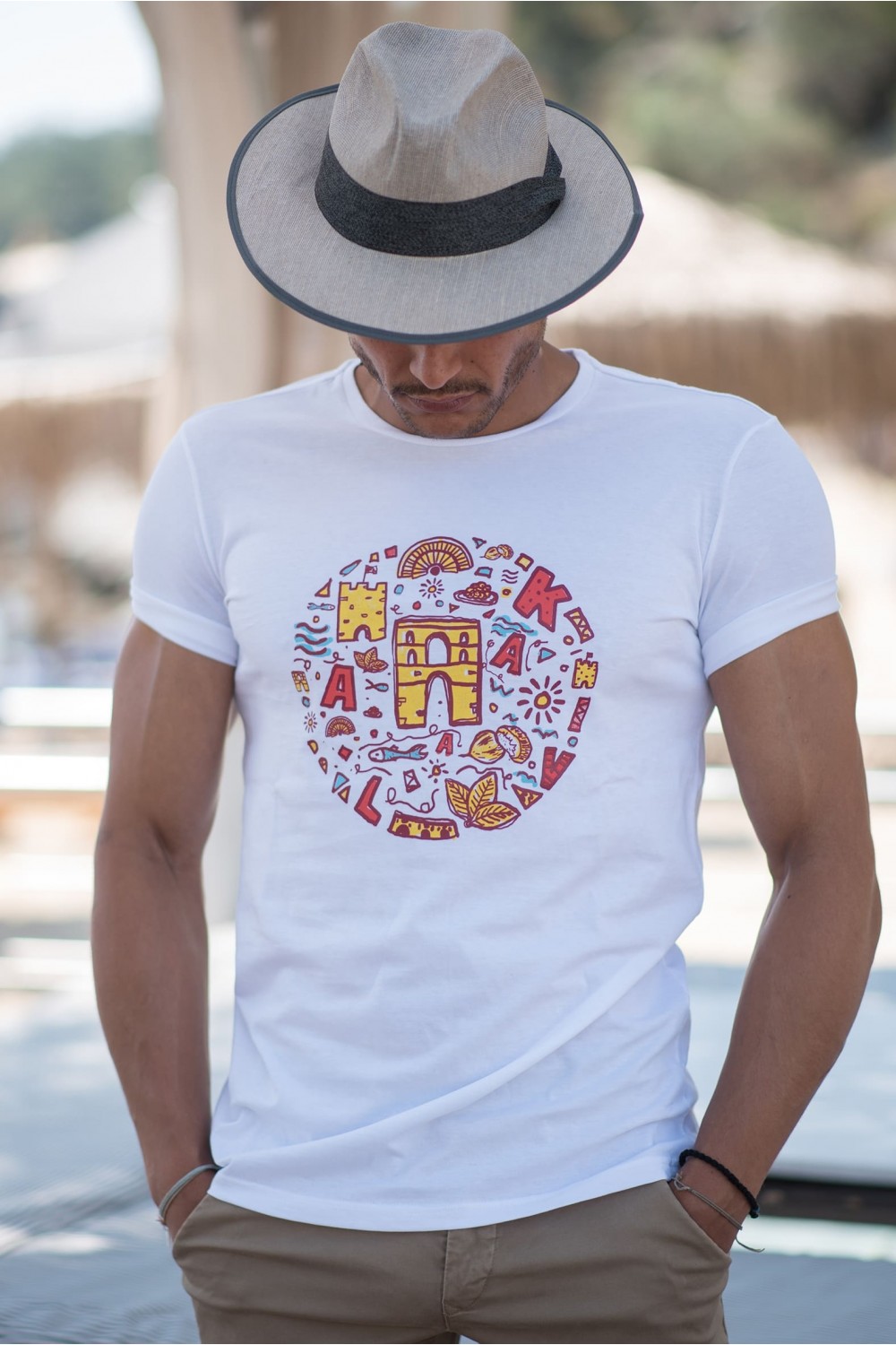 MEN'S T-SHIRT "CAVALLA" WHITE