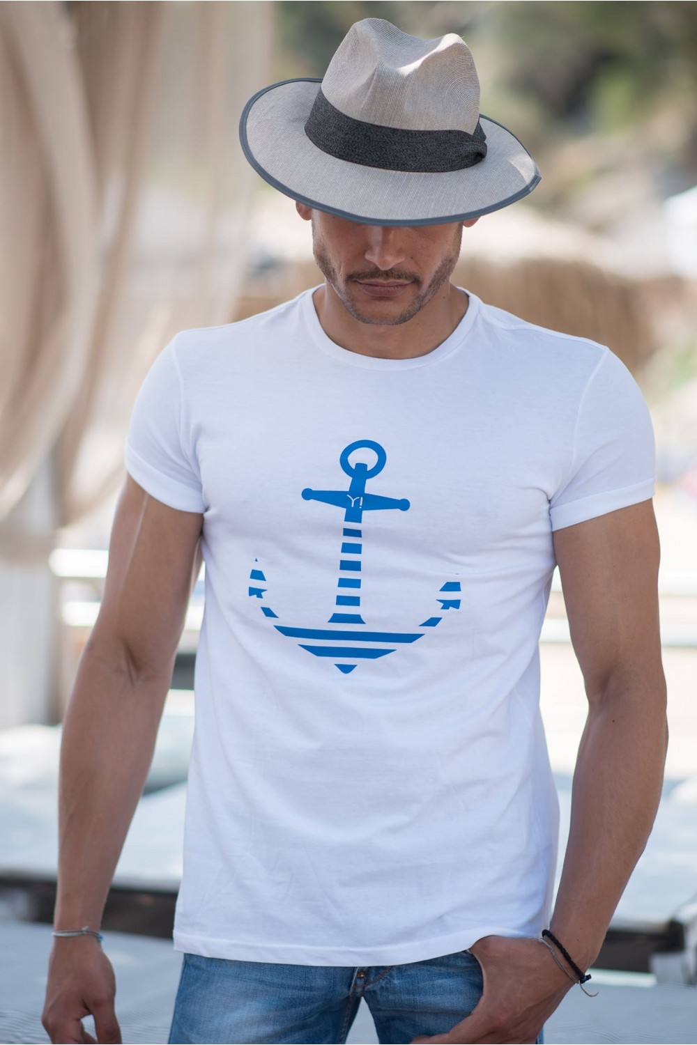 MEN'S T-SHIRT "ANCHOR" WHITE