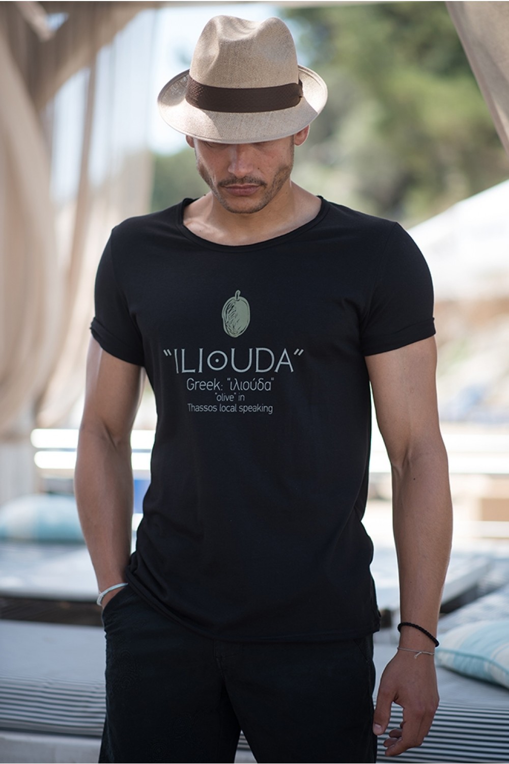 MEN'S LOOSE SHIRT "ILIOUDA" BLACK 