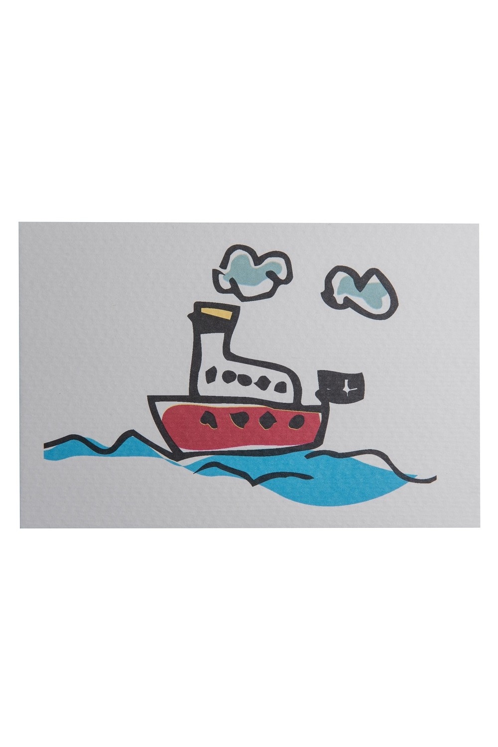 THE "GREEK BOAT" PAPER POSTCARD