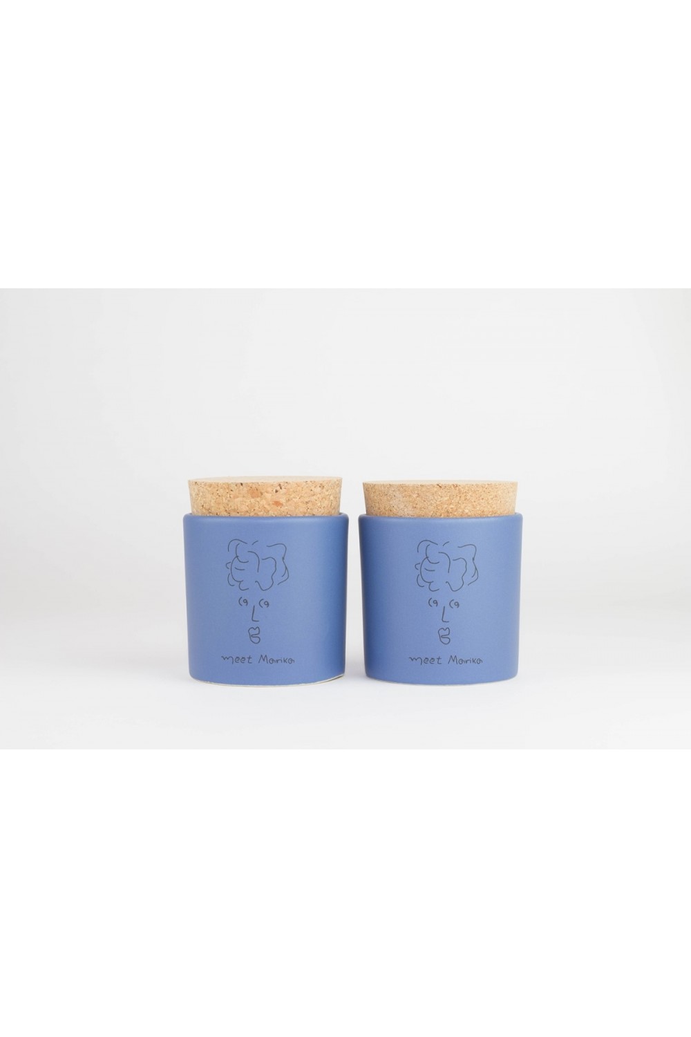 MEET MARIKA DEEP BLUE CERAMIC JAR SET