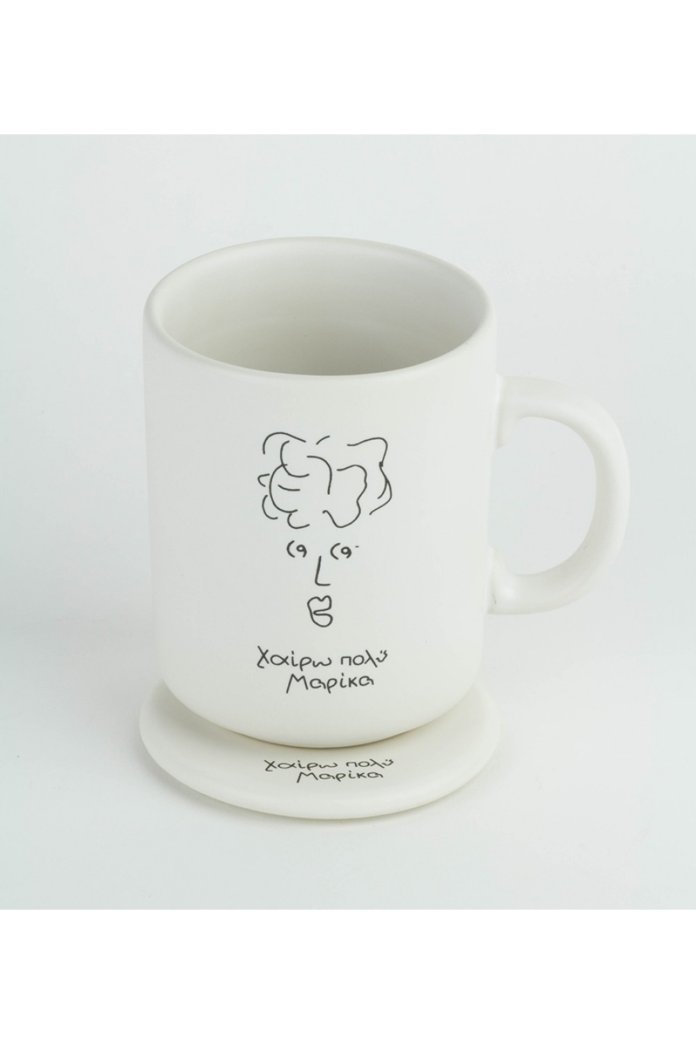 MEET MARIKA WHITE CERAMIC MUG 