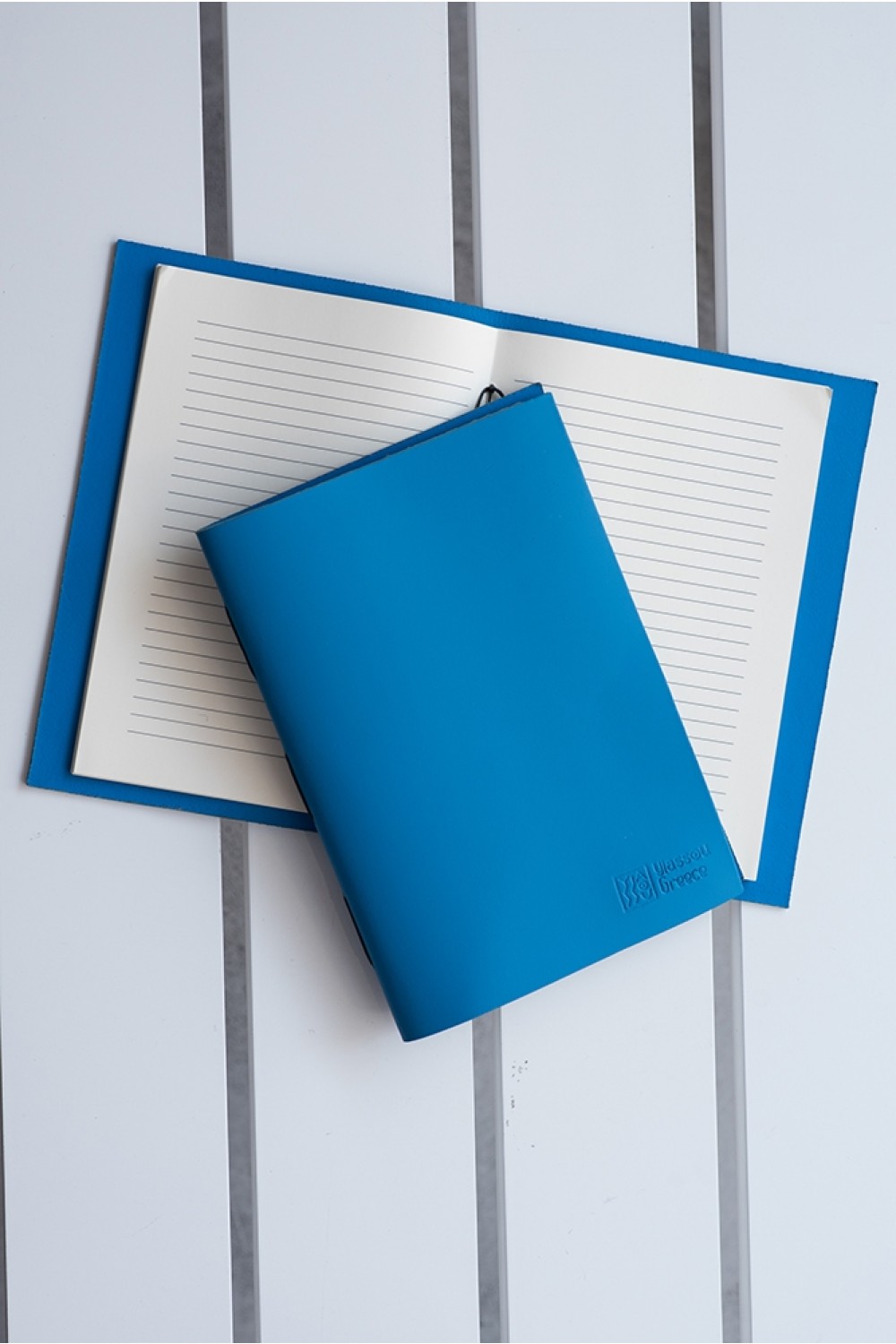 HANDMADE LEATHER MYKONIAN BLUE NOTEBOOK 