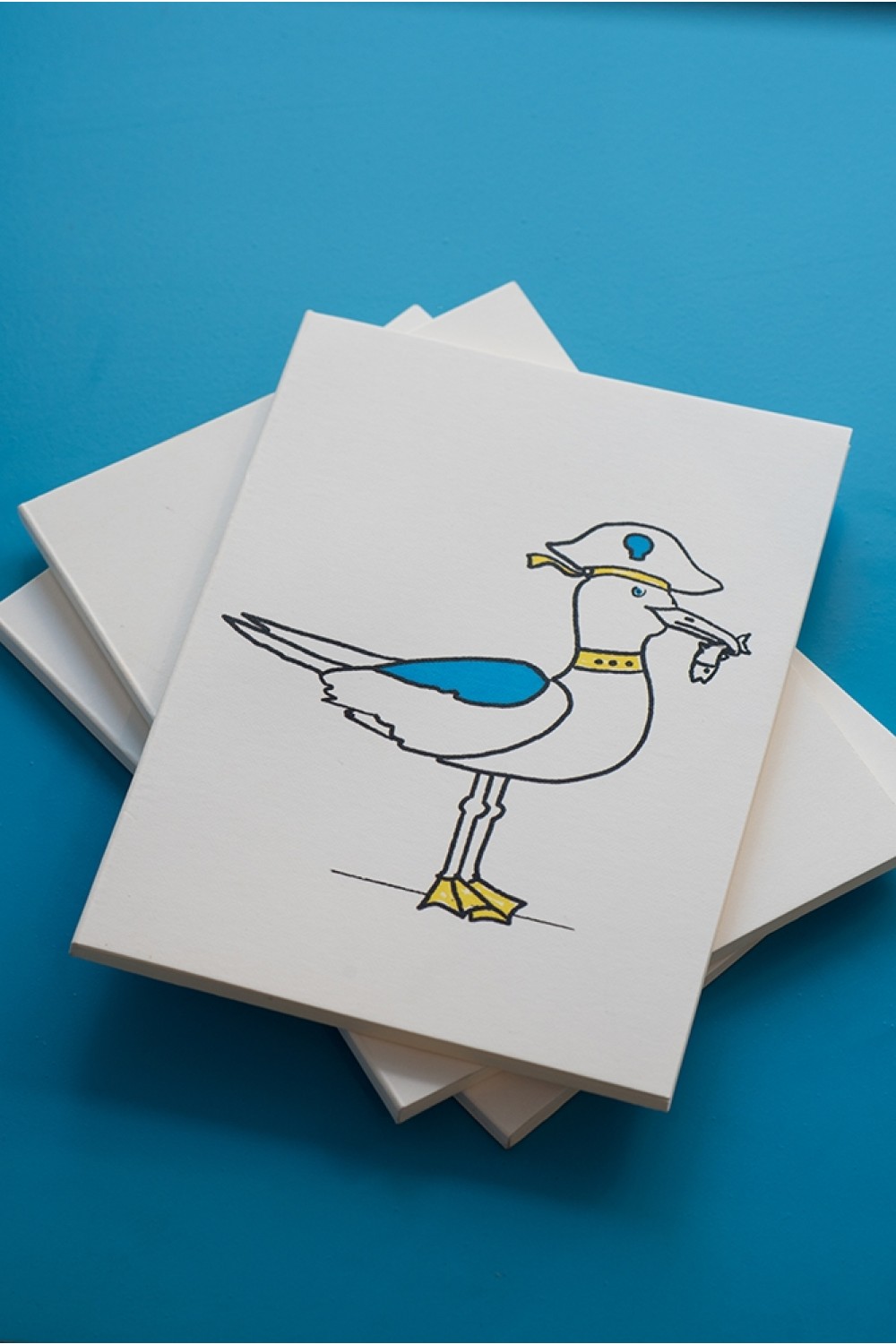 THE "SEAGULL" WHITE MINI NOTEBOOK