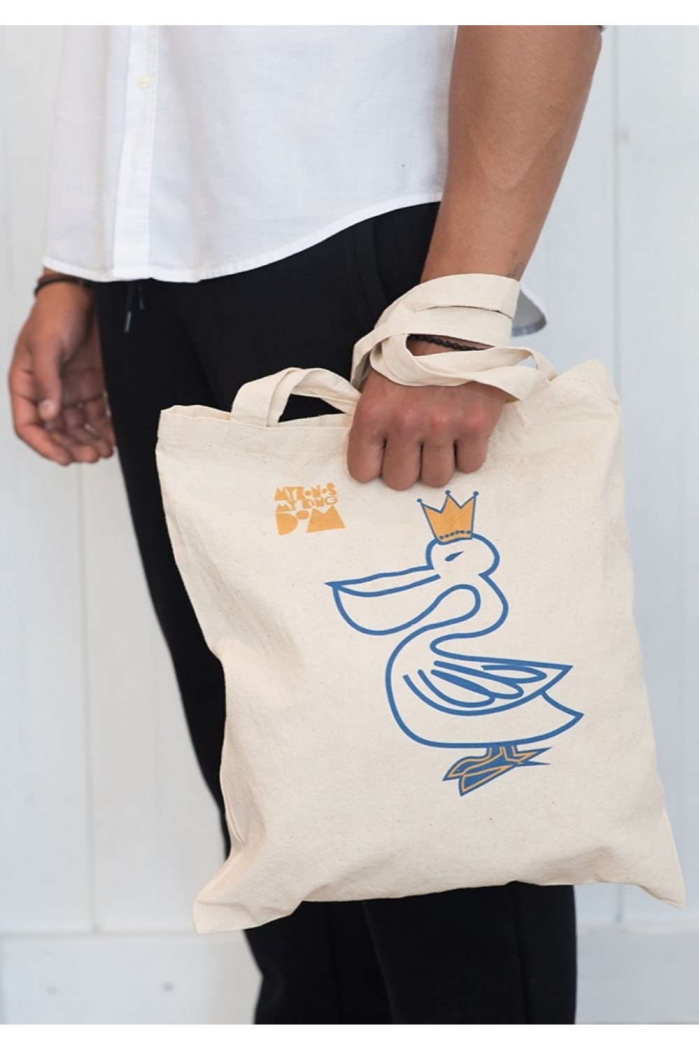 THE "MYKONOS PELICAN" SHOPPING BAG