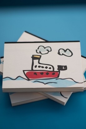 THE "GREEK BOAT" HARDCOVER NOTEBOOK